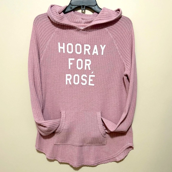 Grayson Threads Tops - Grayson/Threads “Hooray for Rosé” pullover hoodie (Size Medium)
